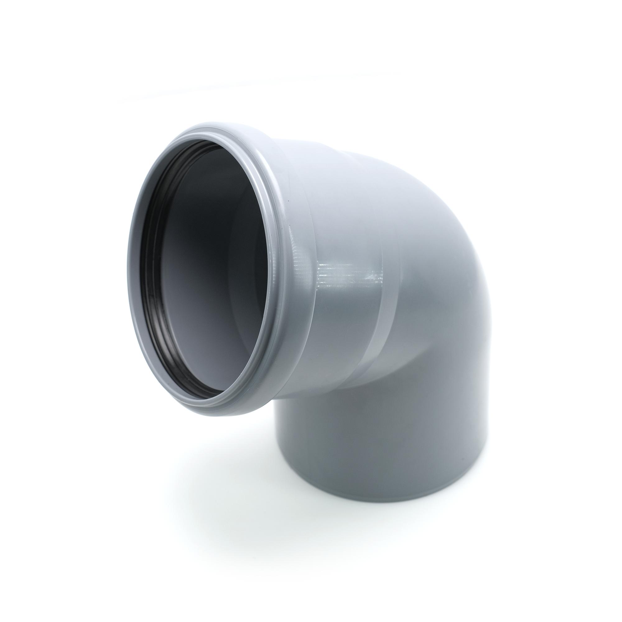 Отвод 110 67 град, для внутренней канализации, серый