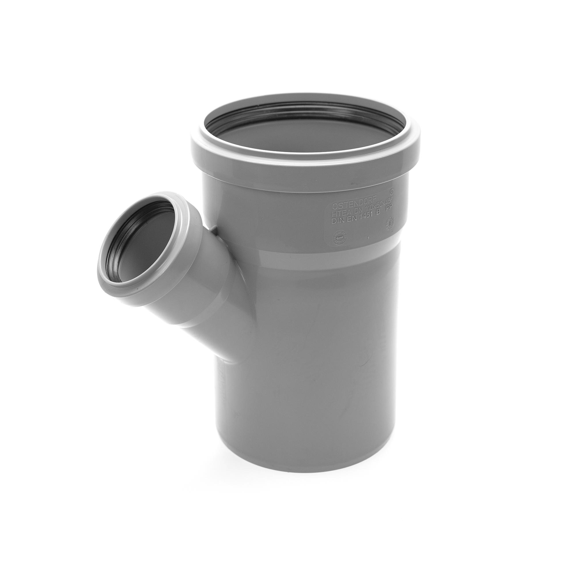 Тройник 110х50 45 град, канализационный