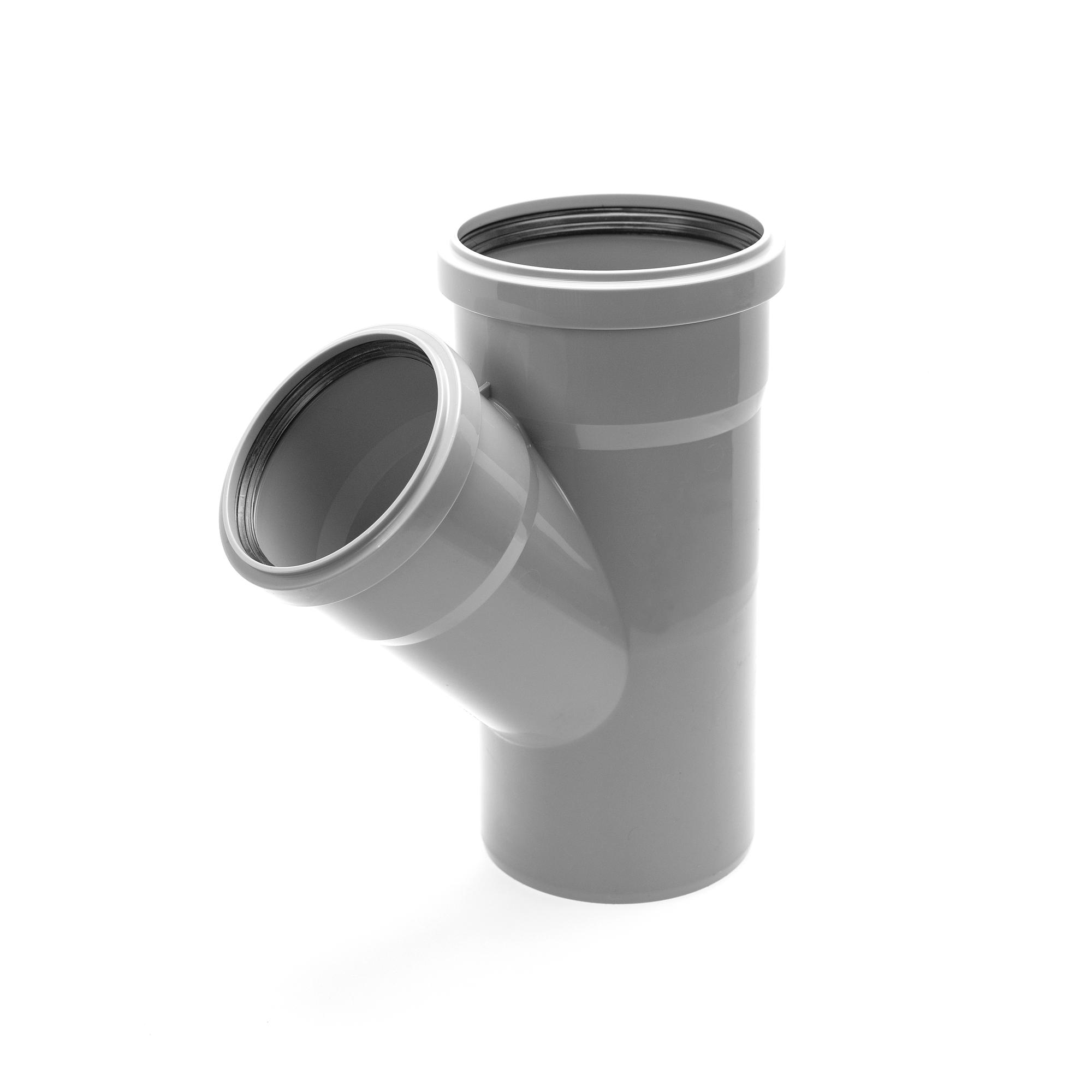 Тройник 110х90 45 град, канализационный