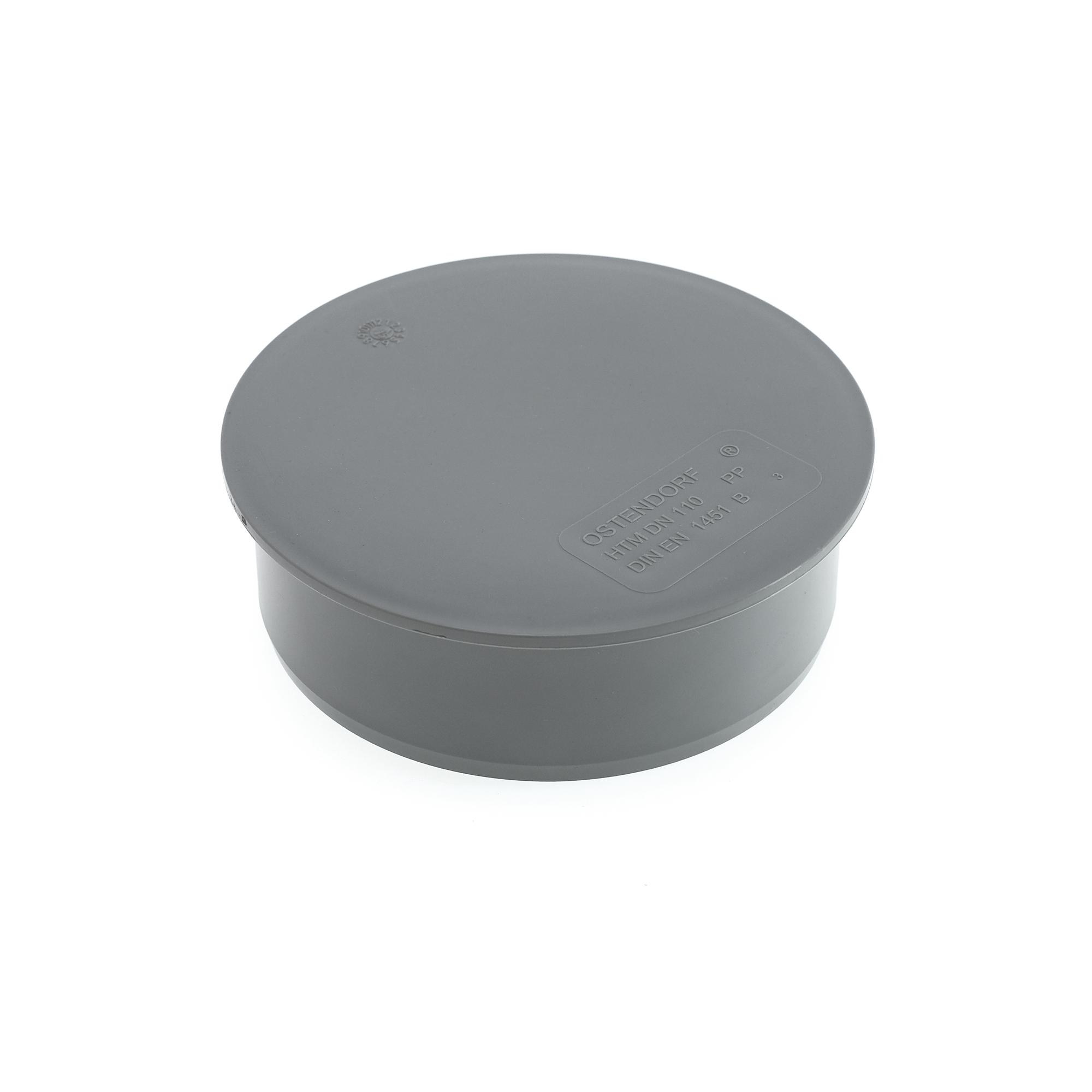 Заглушка 110 мм для внутренней канализации, серая