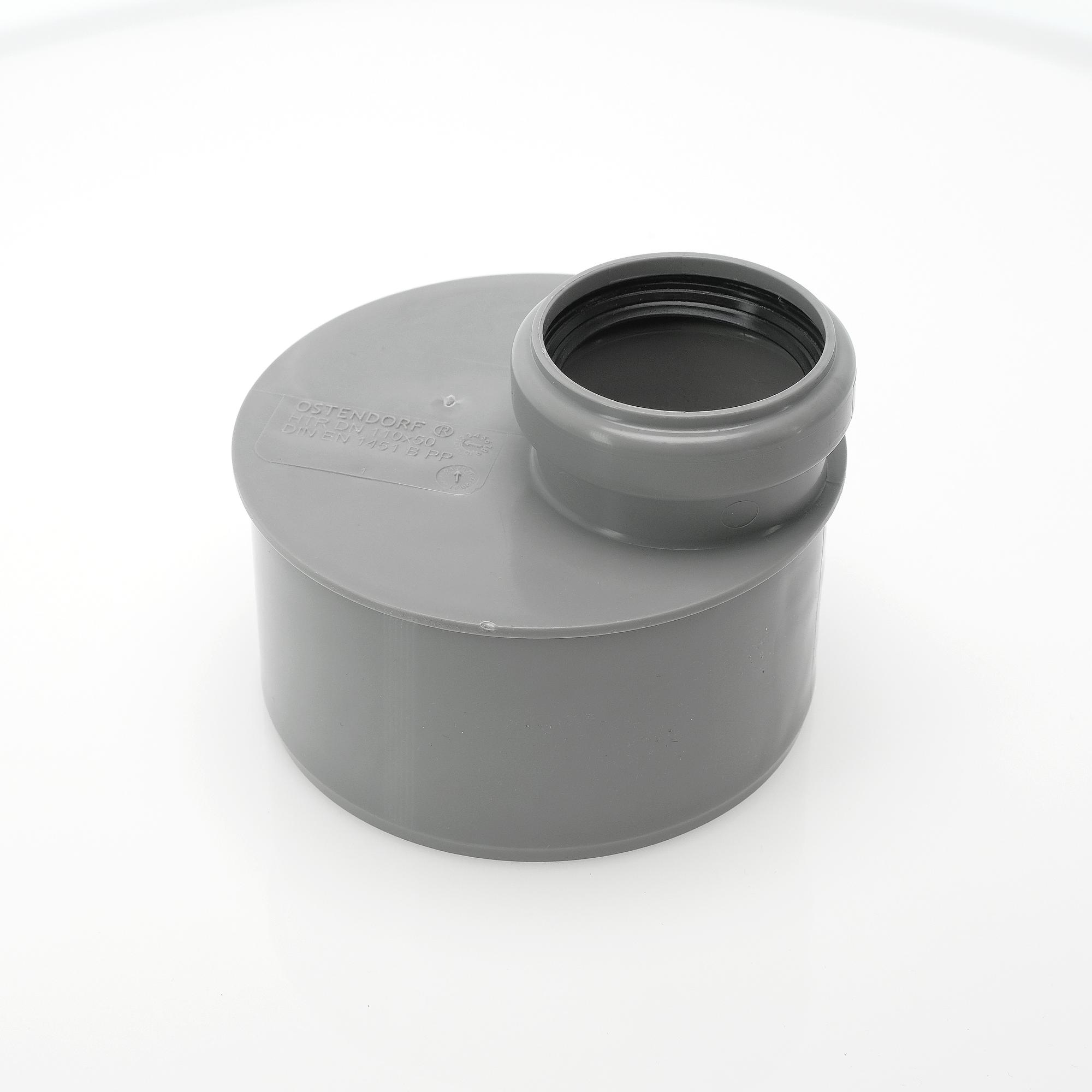 Переход 110x50 короткий, эксцентрический, канализационный