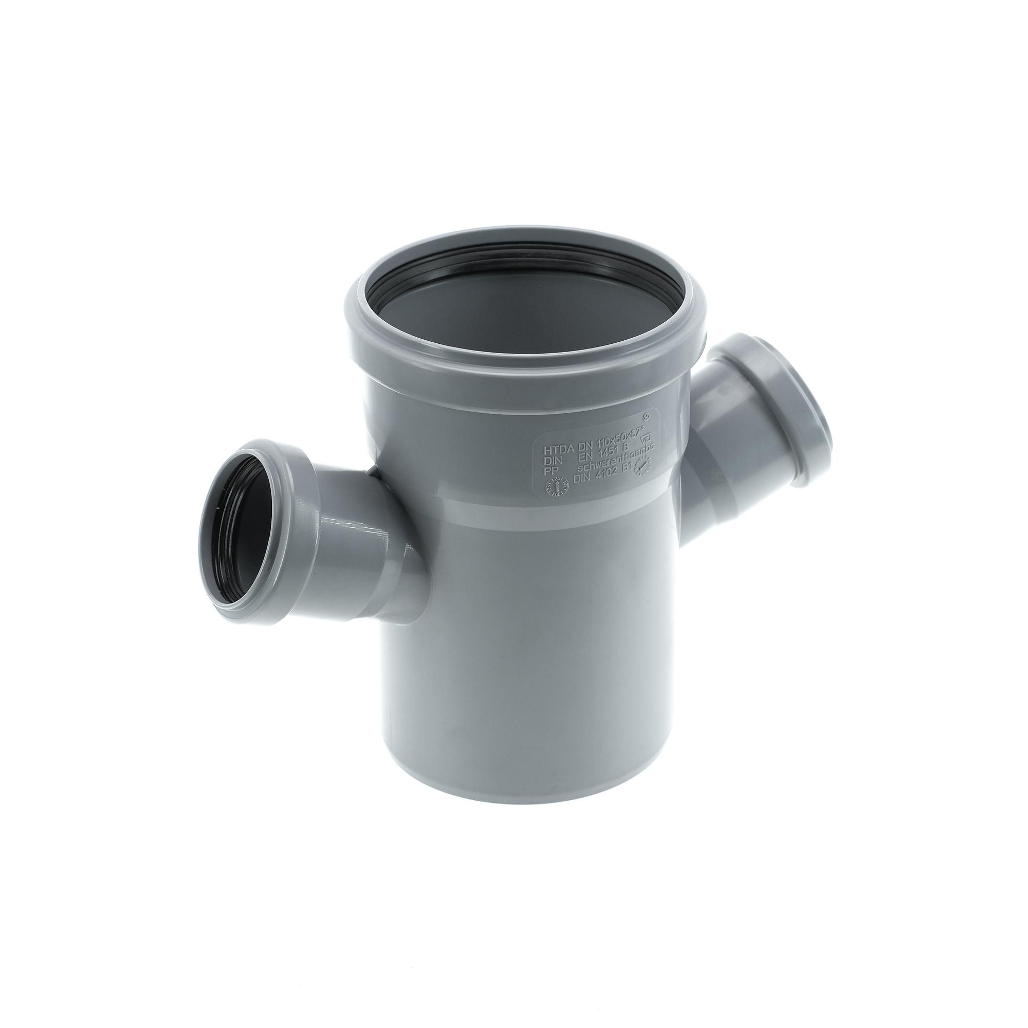 Крестовина 110х50х50 67 град одноплоскостная, канализационная