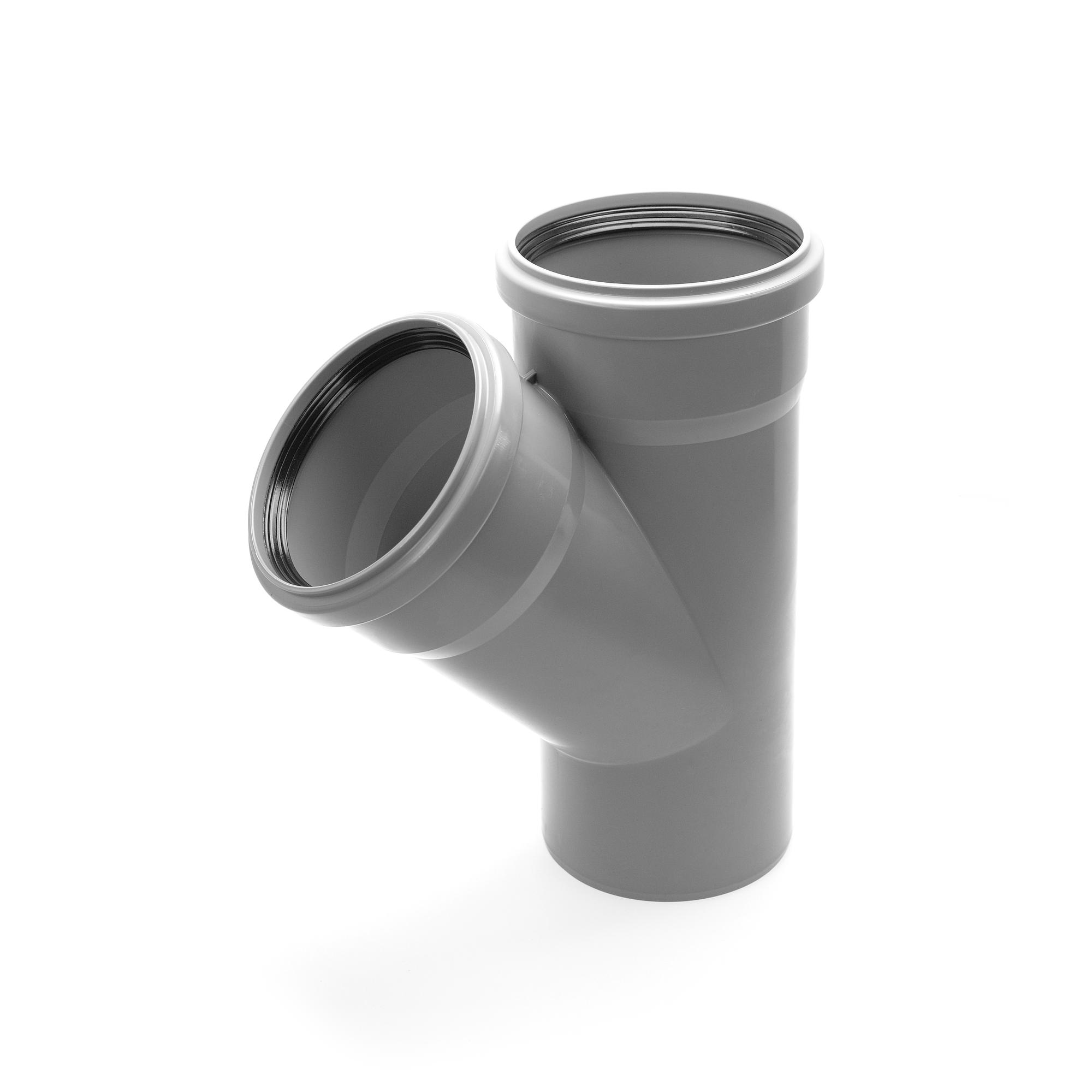 Тройник 125 45 град, канализационный