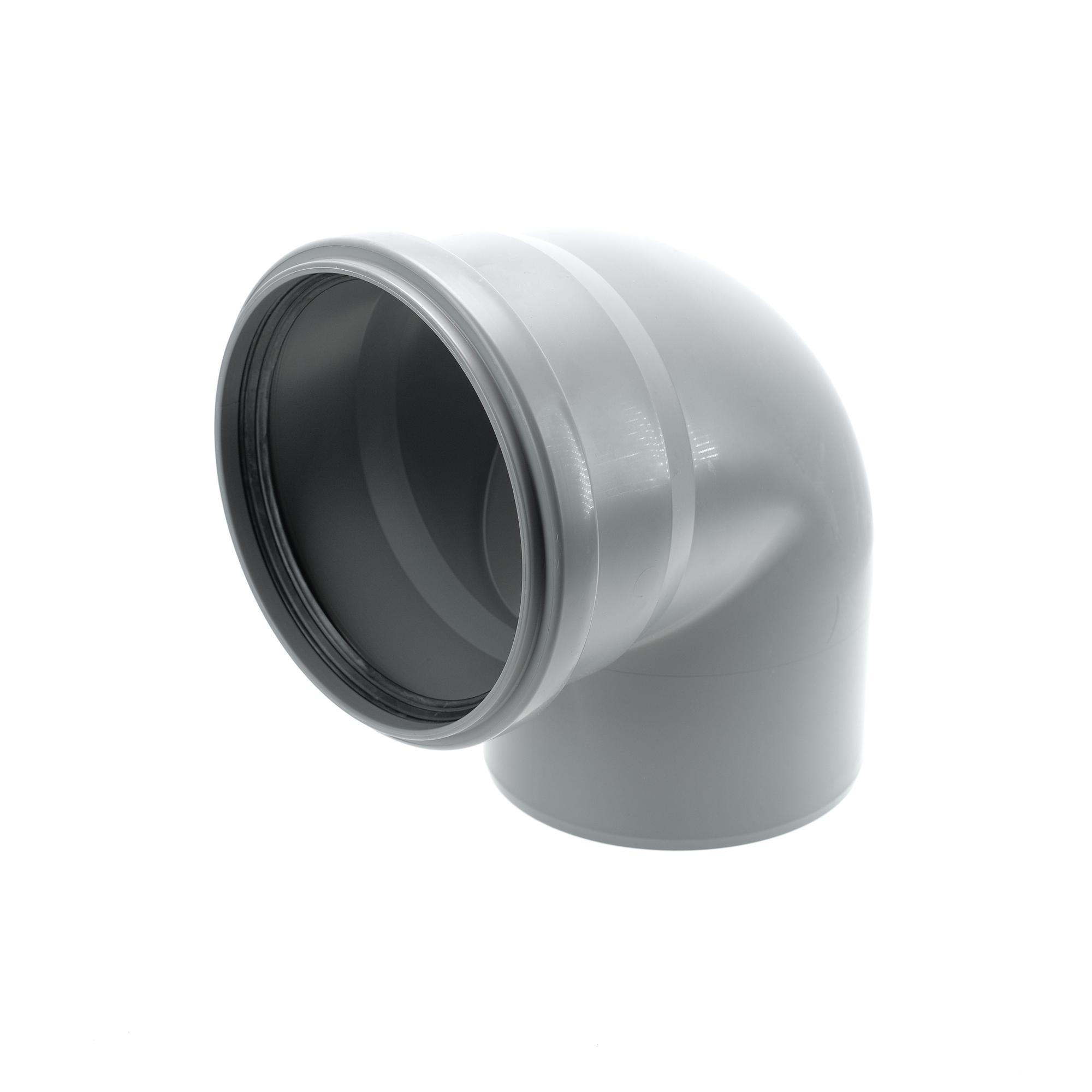 Отвод 160 87 град, для внутренней канализации, серый