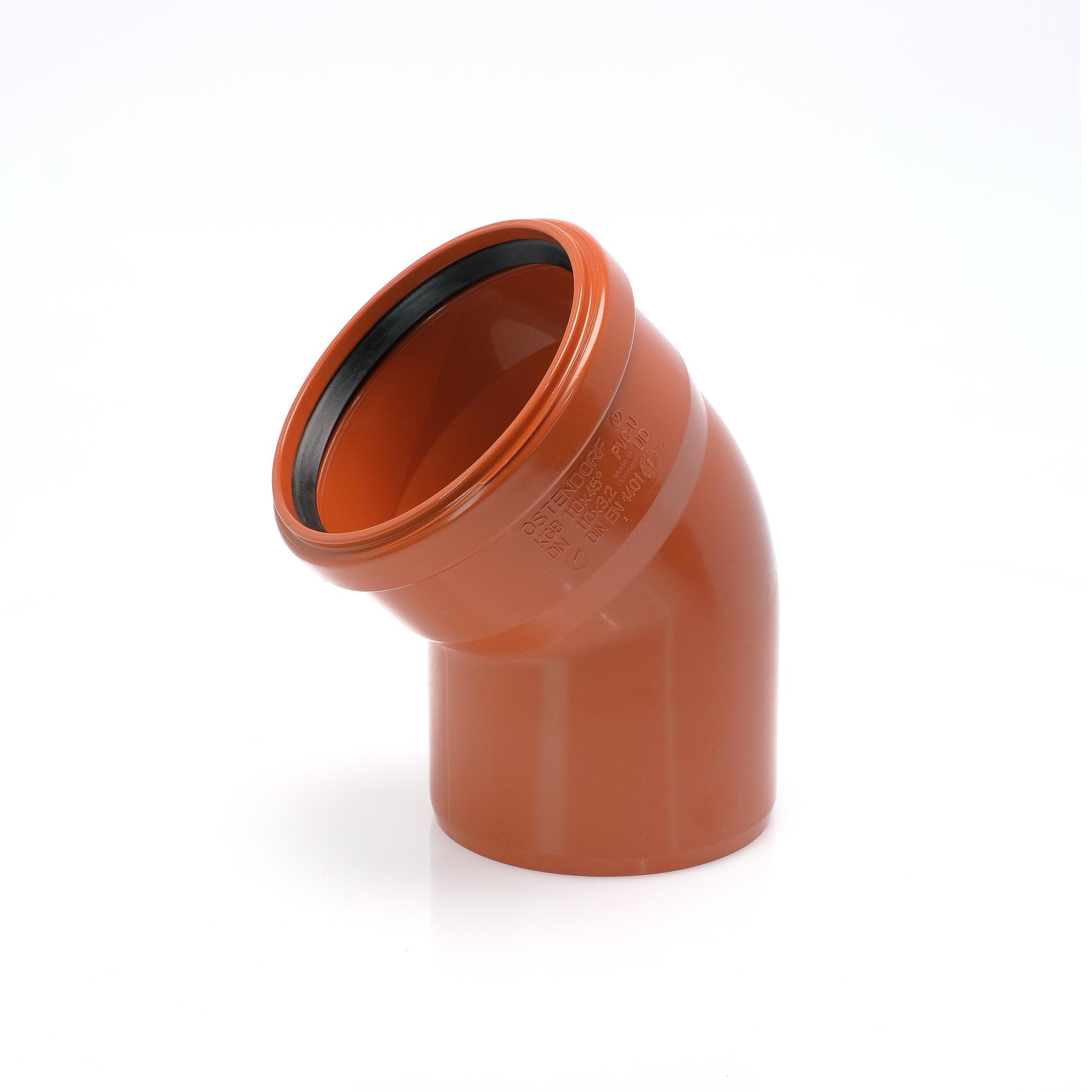 Отвод 110 45 град., для наружной канализации