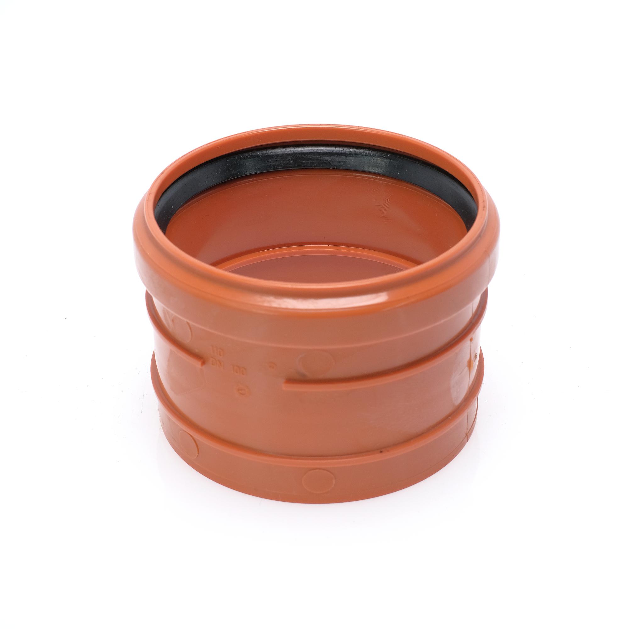 Муфта 110 мм насадная, для наружной канализации