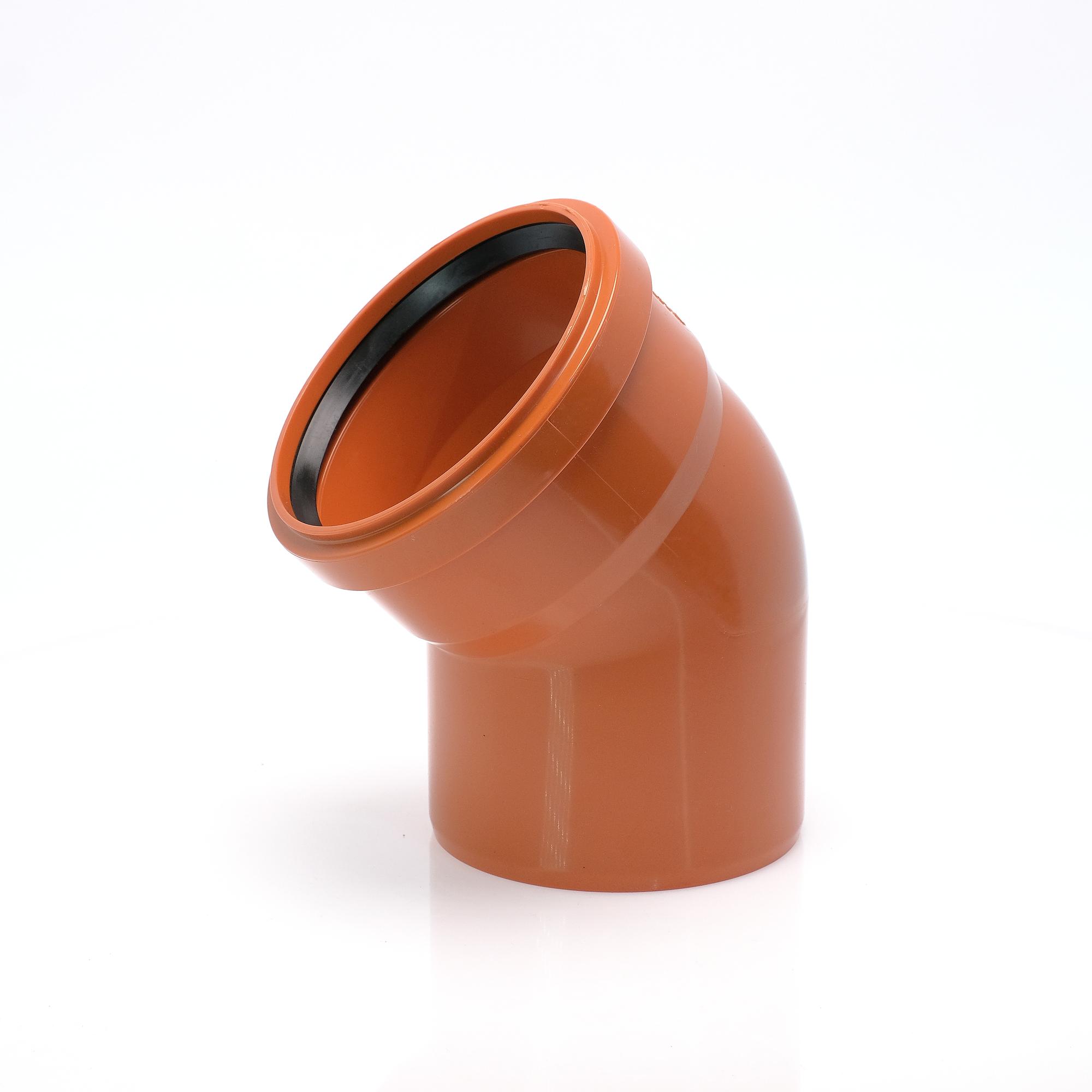 Отвод 125 45 град., для наружной канализации