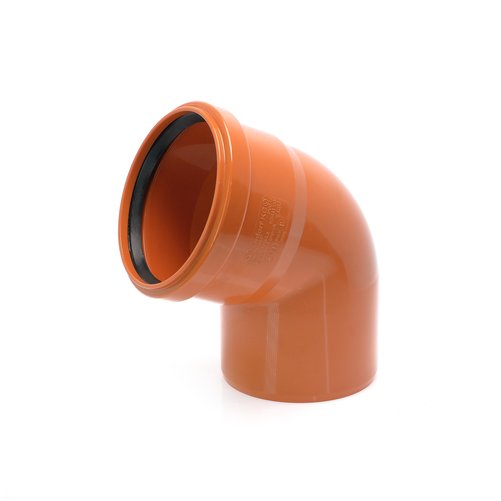 Отвод 125 67 град., для наружной канализации