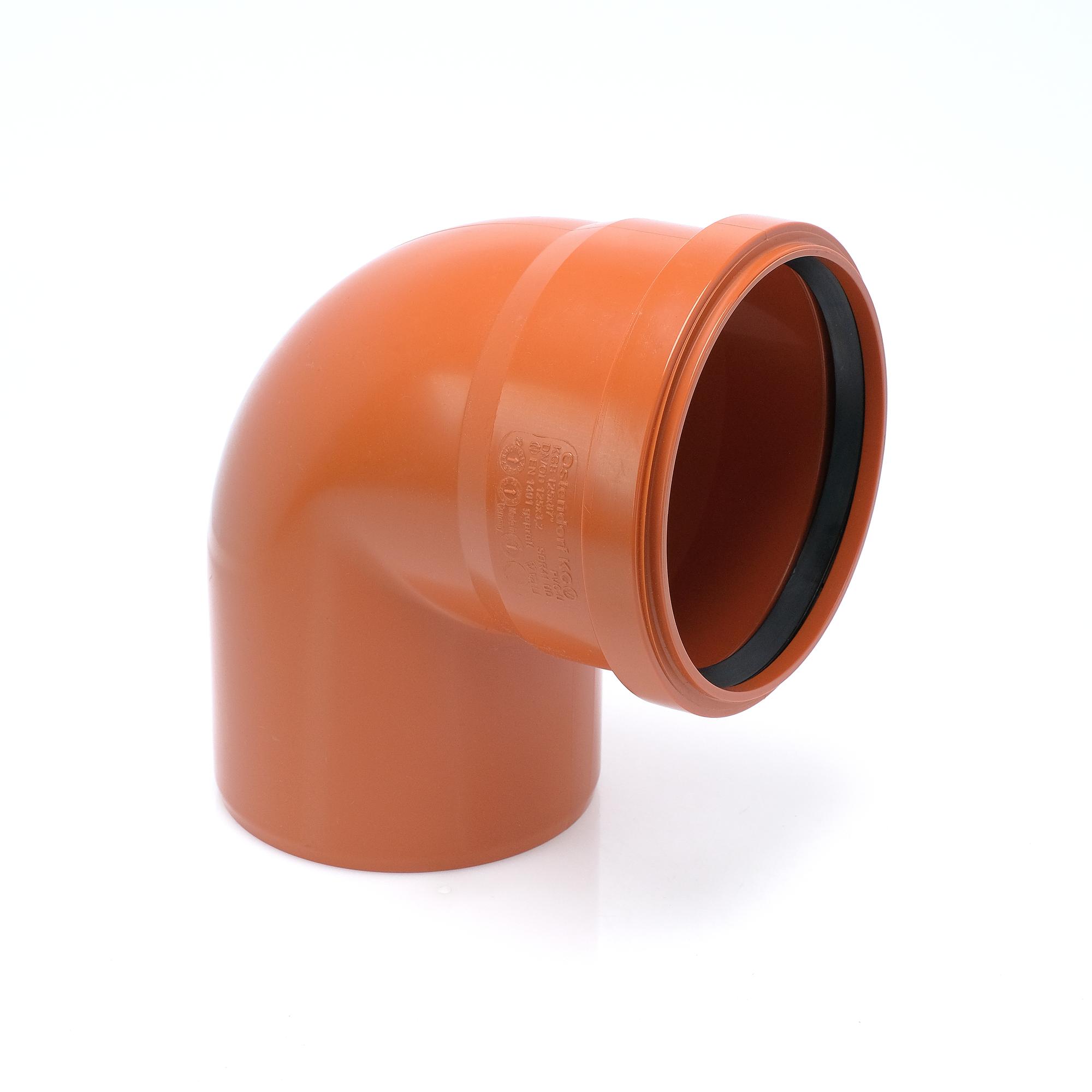 Отвод 125 87 град., для наружной канализации