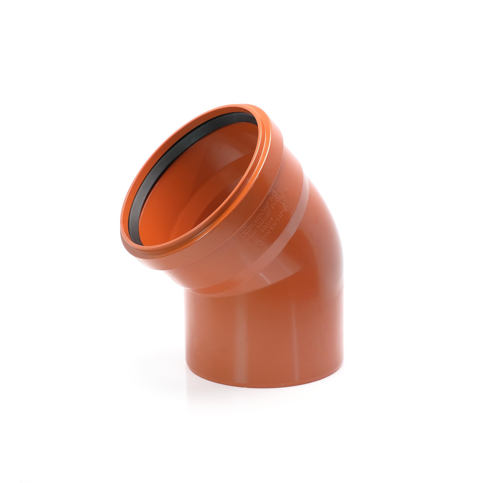 Отвод 160 45 град., для наружной канализации