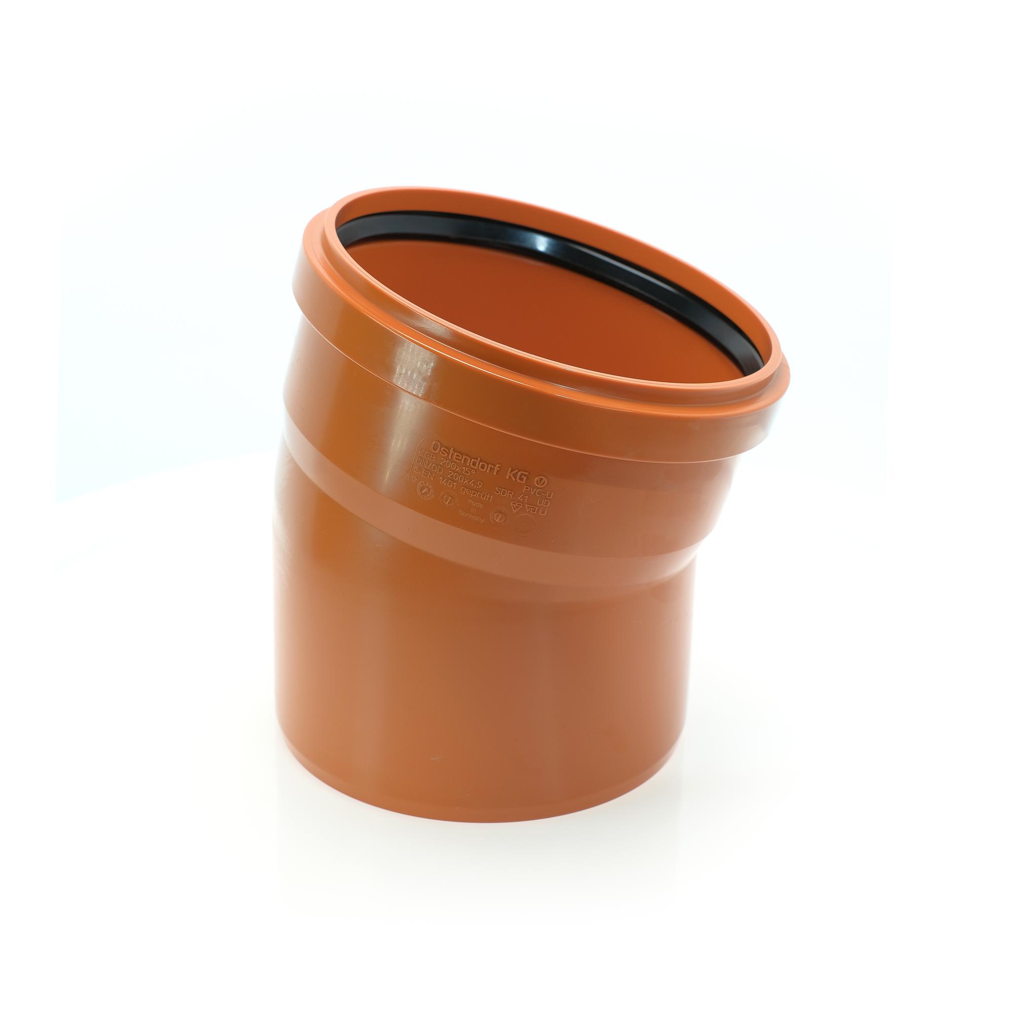 Отвод 200 15 град., для наружной канализации