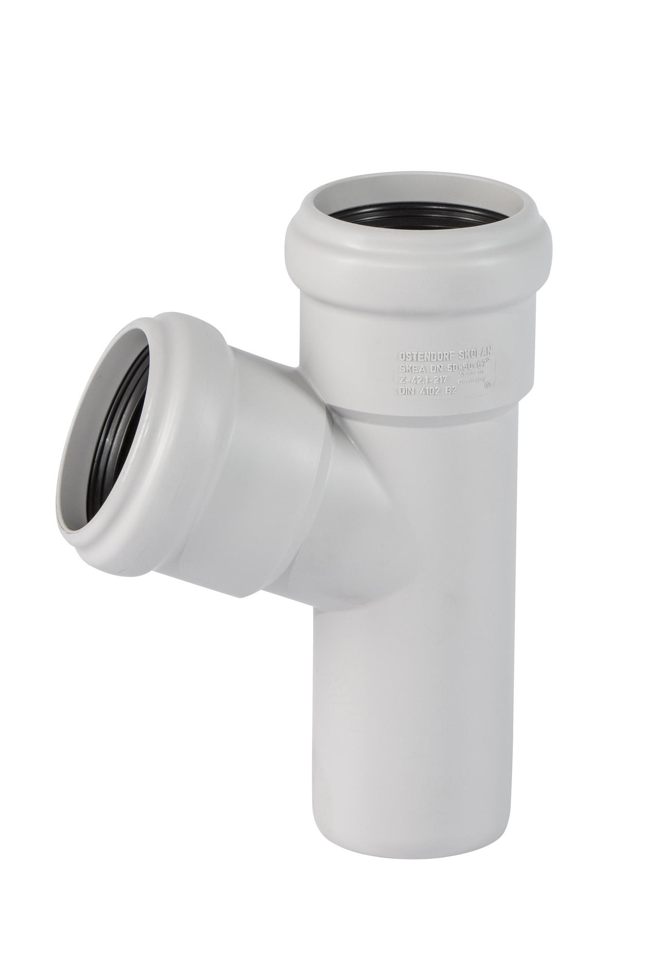 Тройник 50 67 град, для бесшумной канализации