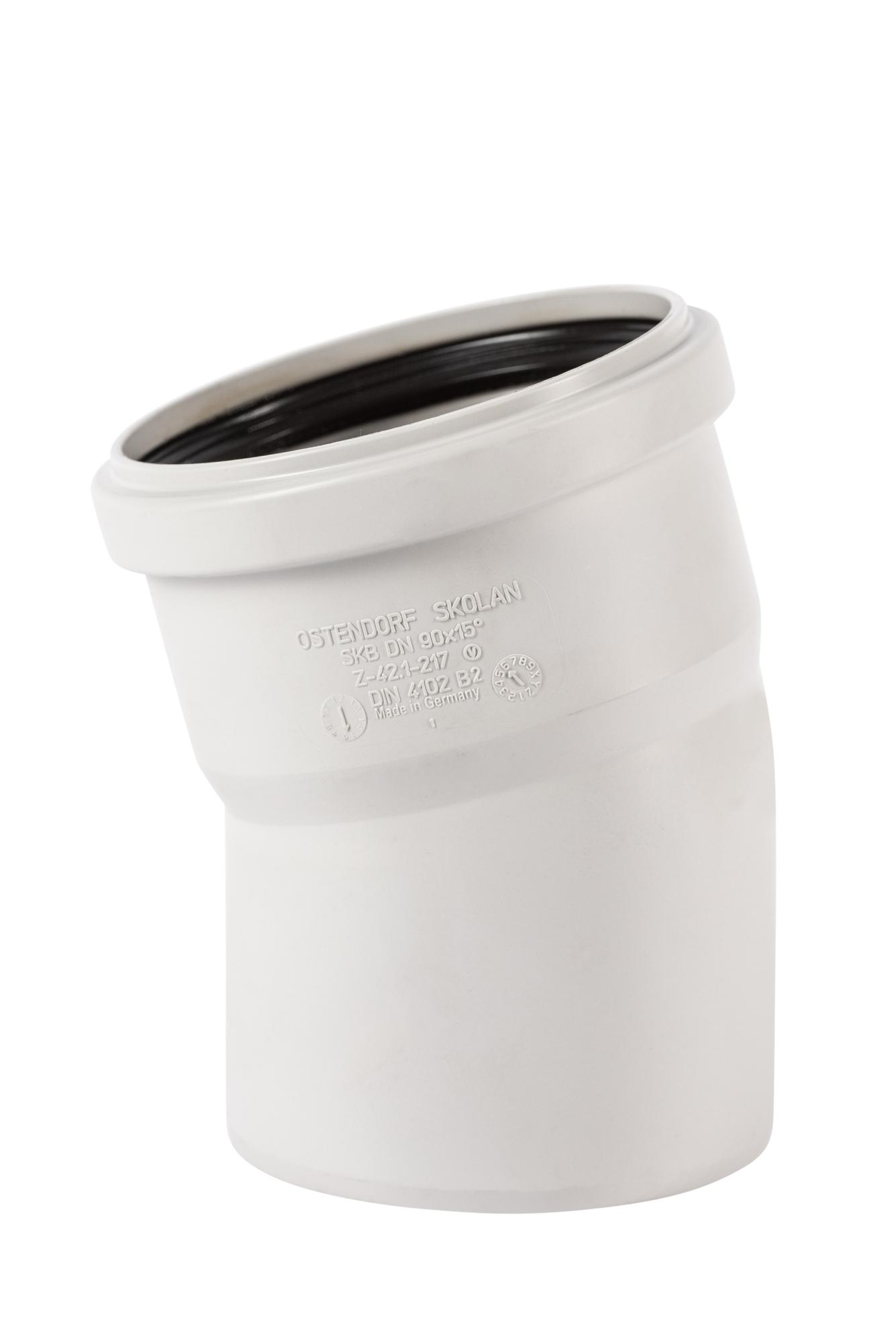 Отвод 90 15 град, для бесшумной канализации