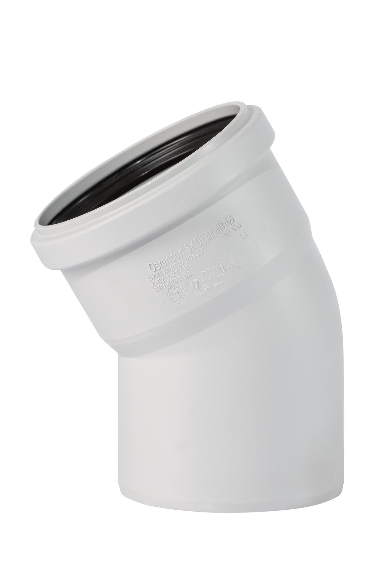 Отвод 90 30 град, для бесшумной канализации