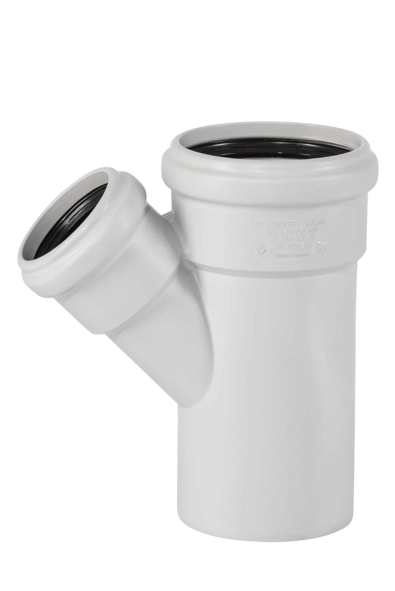 Тройник 90х50 45 град, для бесшумной канализации