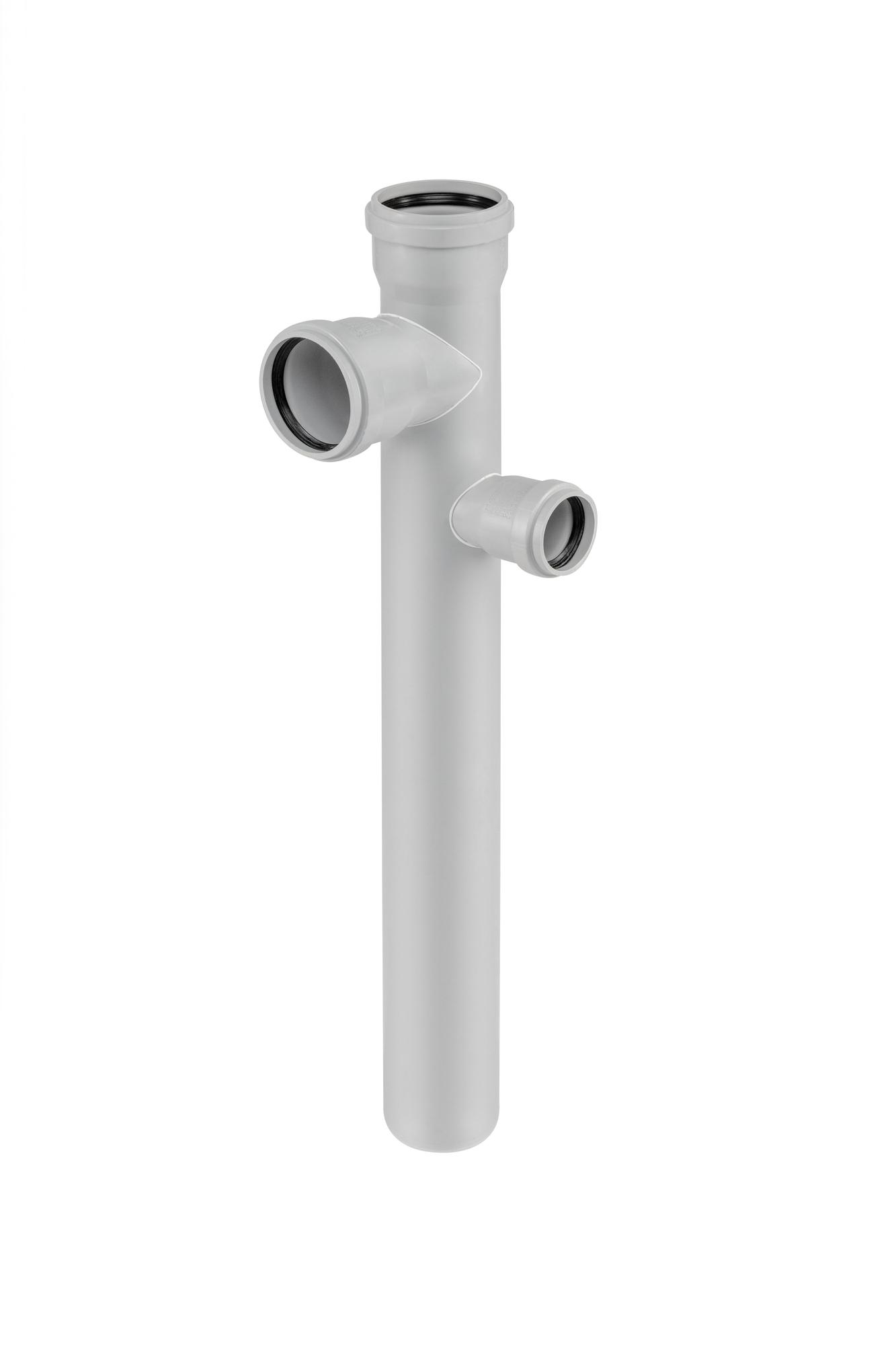 Крестовина 90х90х50 87 град двухуровневая, угловая правая, канализационная