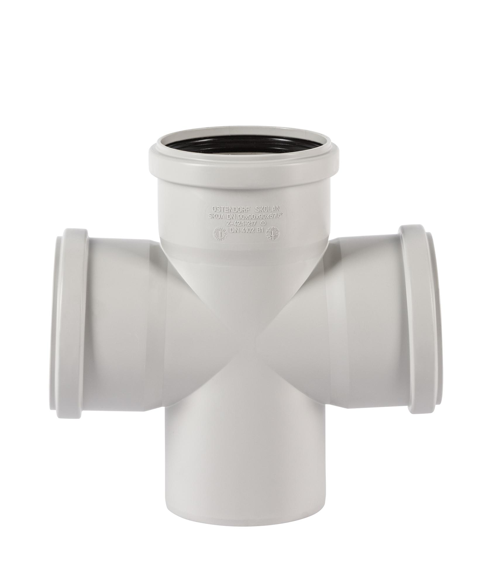 Крестовина 90 87 град, для малошумной канализации