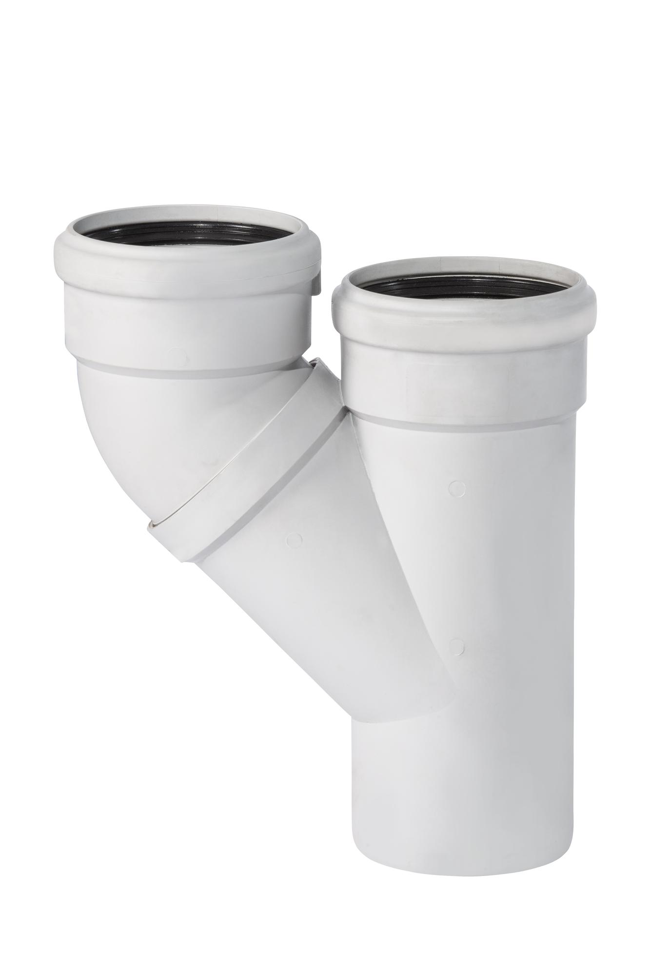 Тройник 110 параллельный, для бесшумной канализации