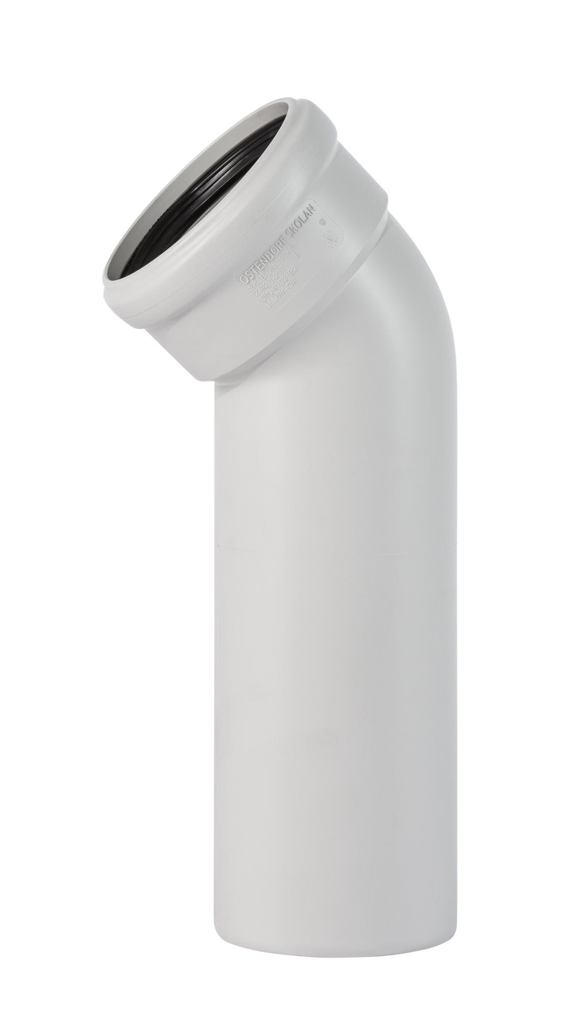 Отвод 110 45 град, компенсационный, для бесшумной канализации