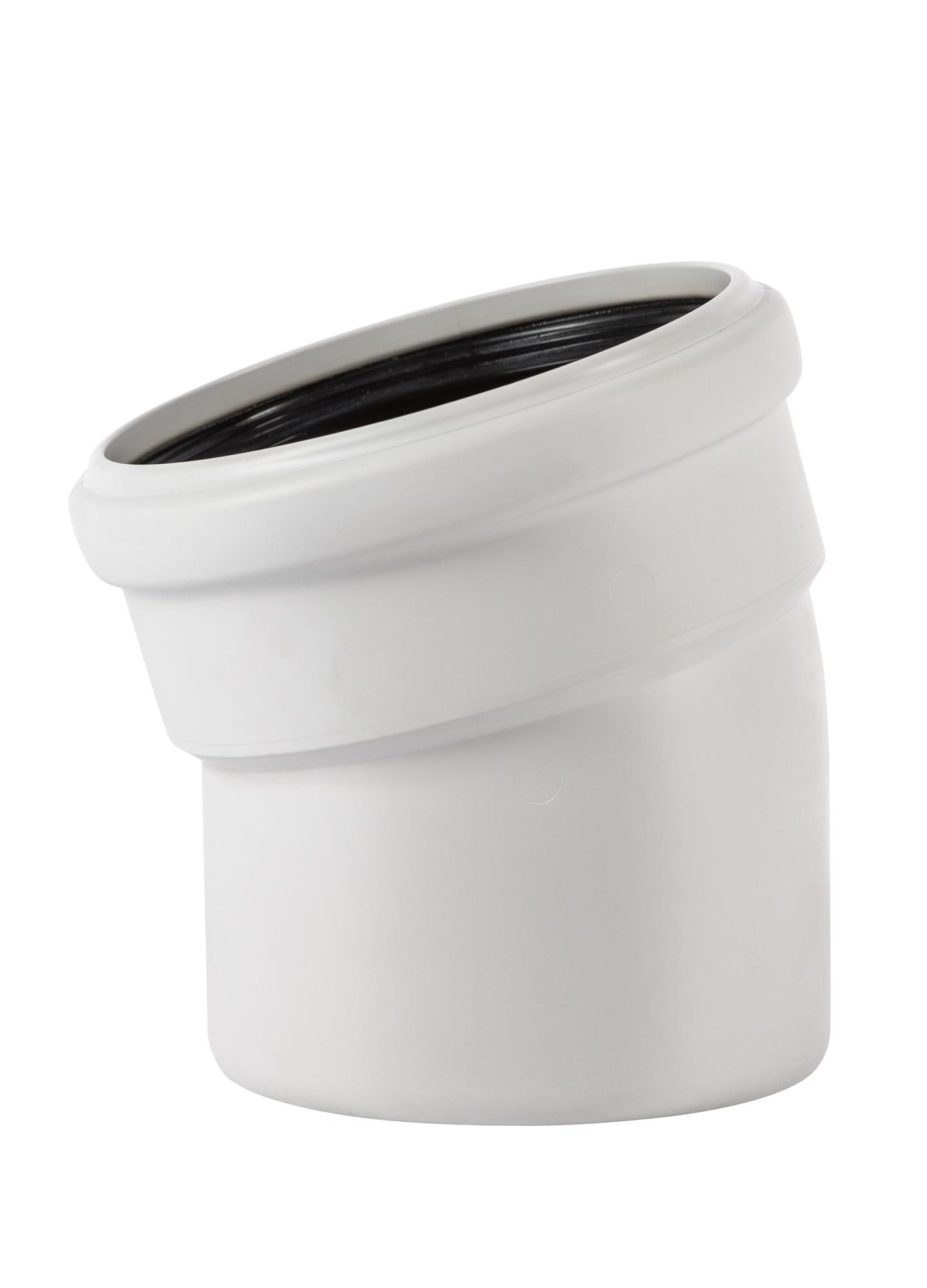 Отвод 125 15 град, для бесшумной канализации