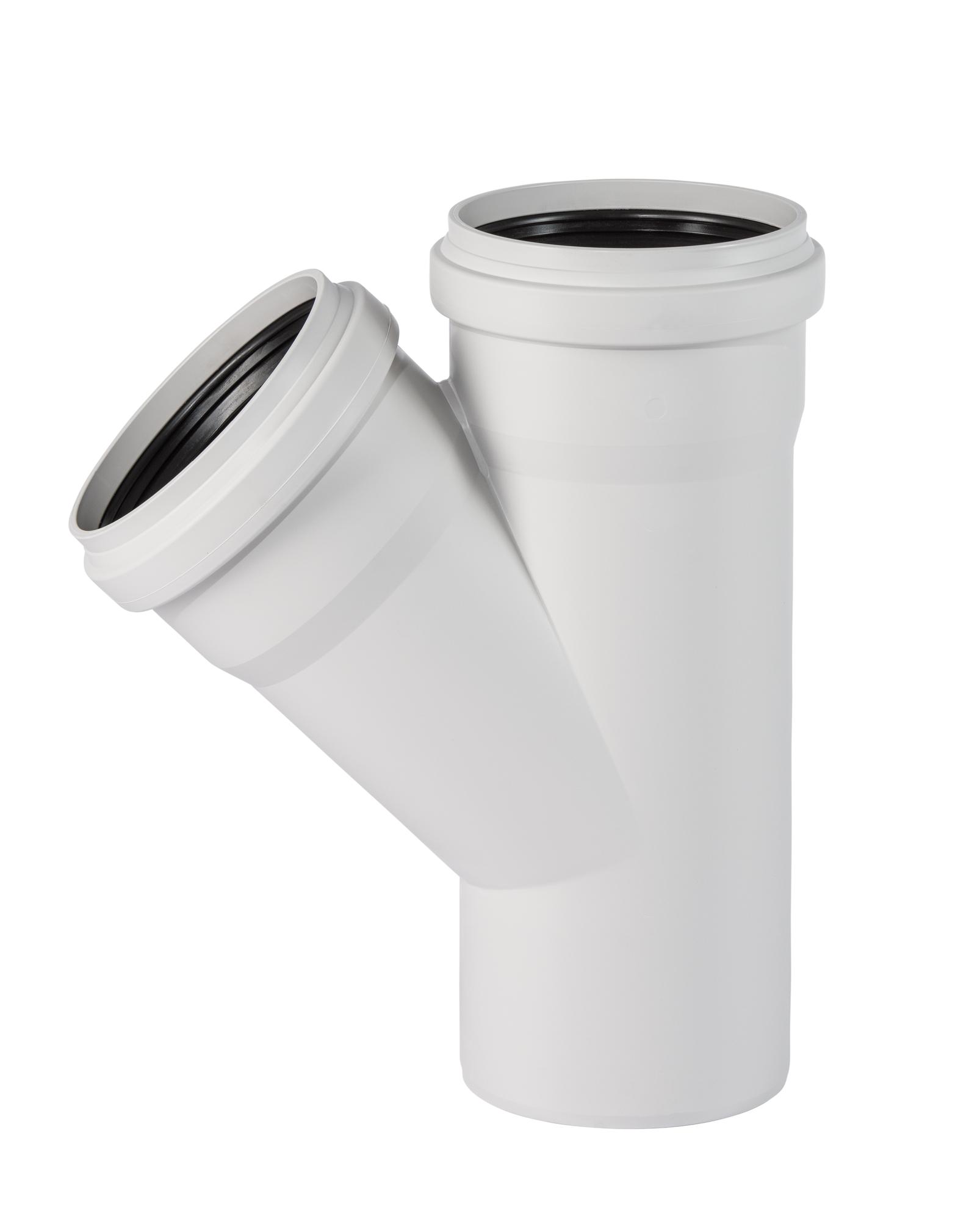 Тройник 160 45 град, для бесшумной канализации