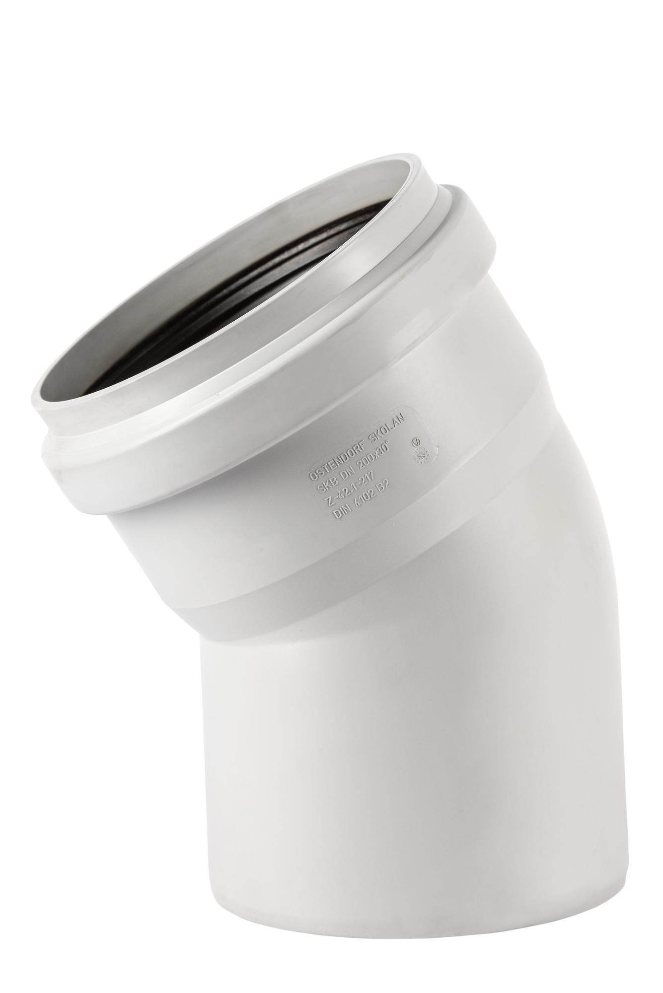 Отвод 200 30 град, для бесшумной канализации