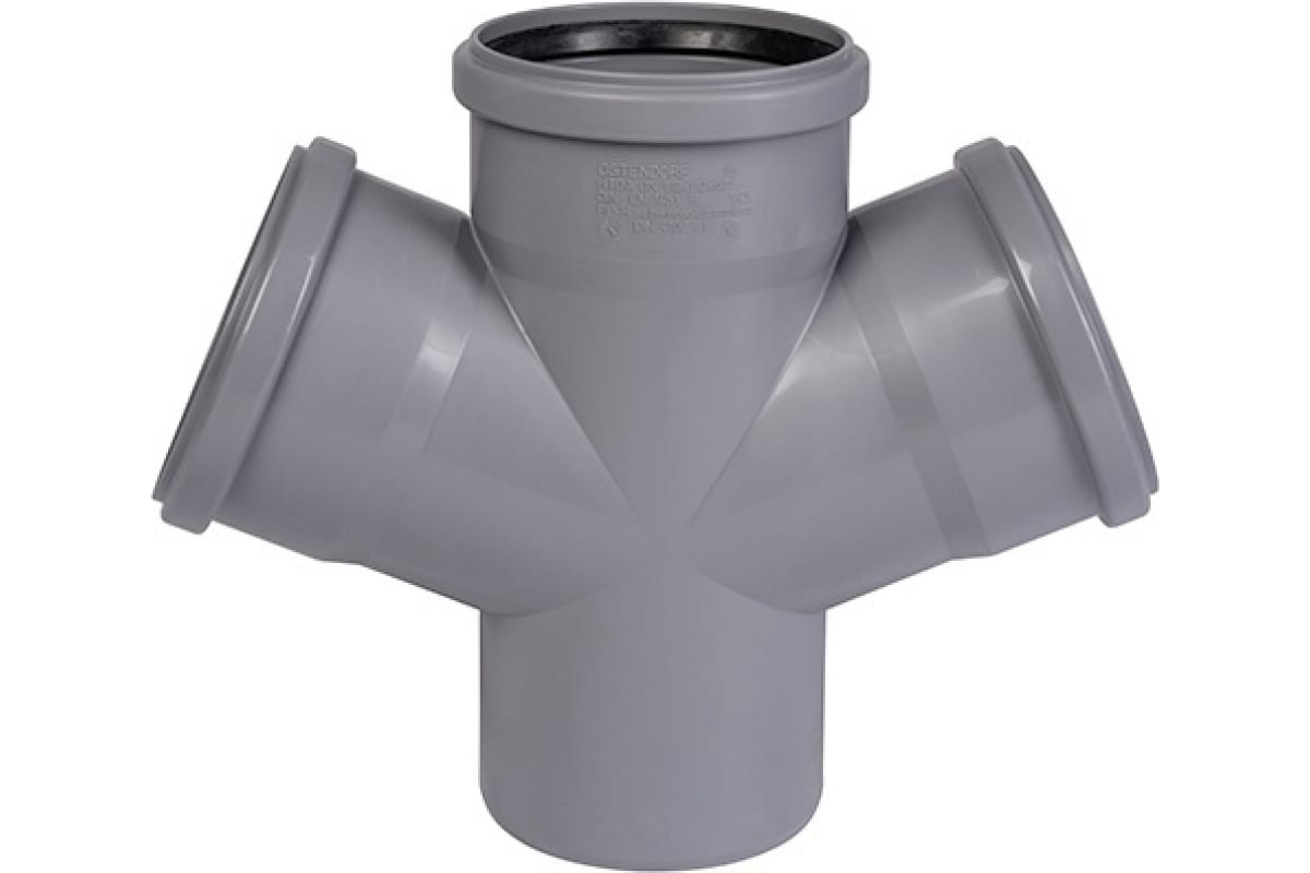 Крестовина 90 87 град, канализационная