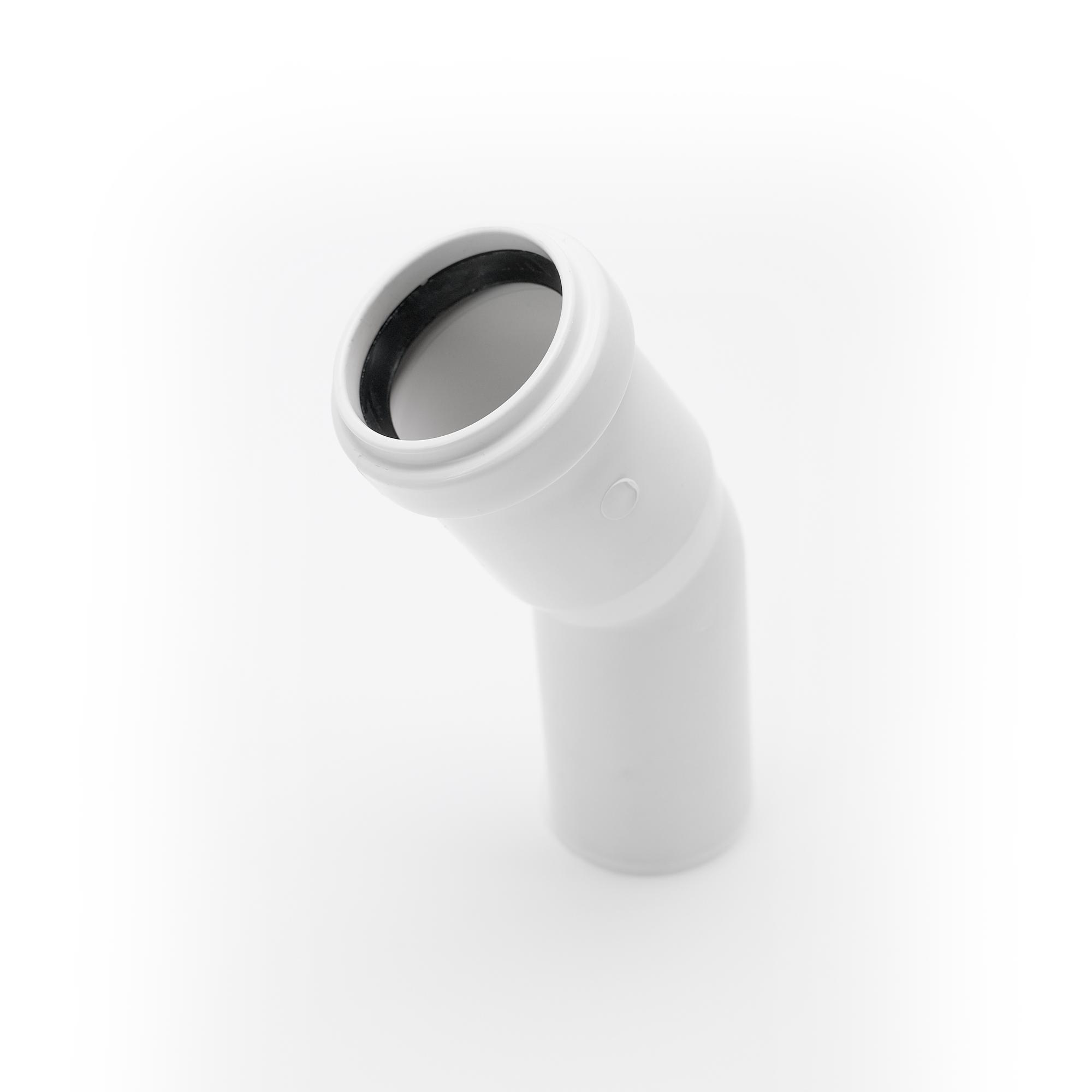 Отвод 32 30 град, для внутренней канализации, белый