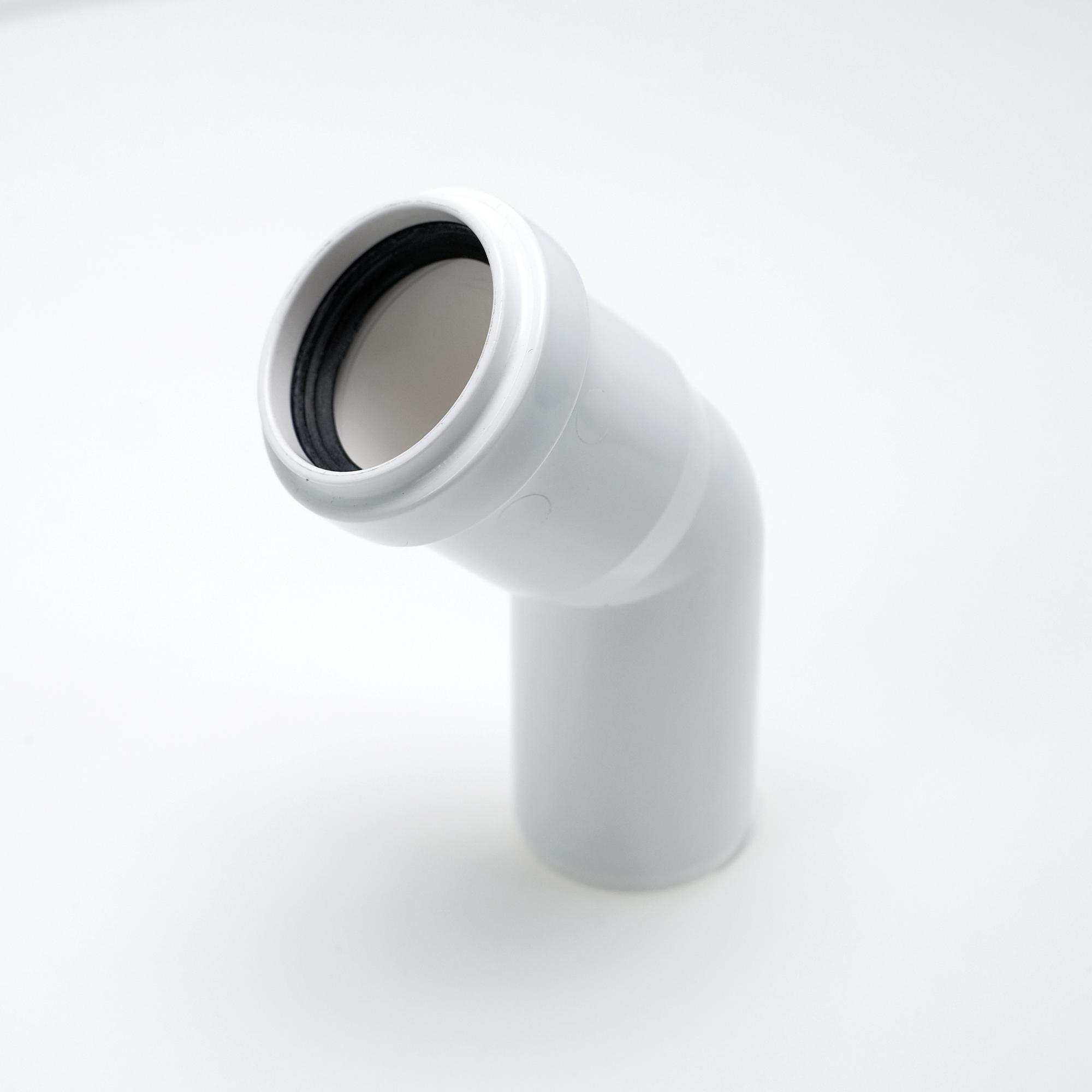 Отвод 32 45 град, для внутренней канализации, белый