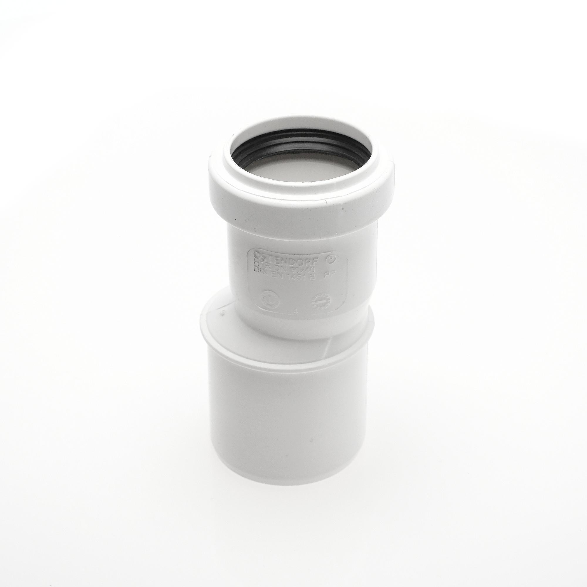 Редукция 50х40 для внутренней канализации, белая