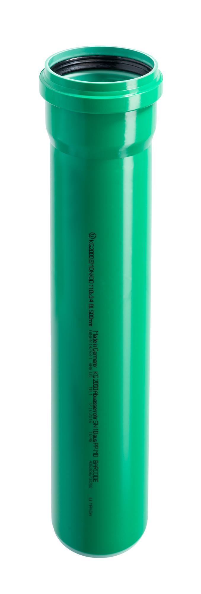 Труба канализационная 110x500 мм KG2000EM SN10 для ливневой канализации