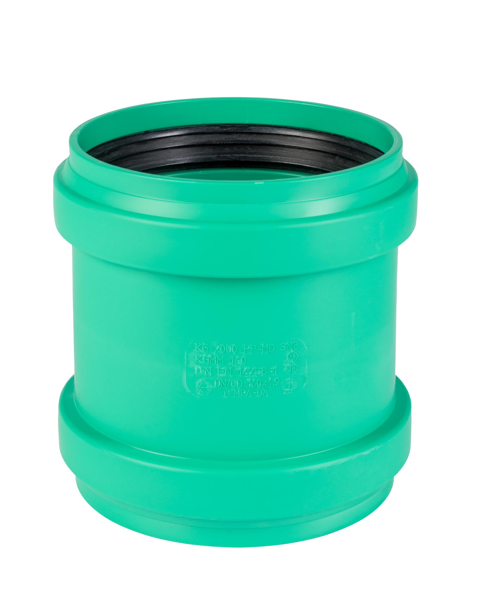 Муфта 160 мм двойная, ливневой канализации