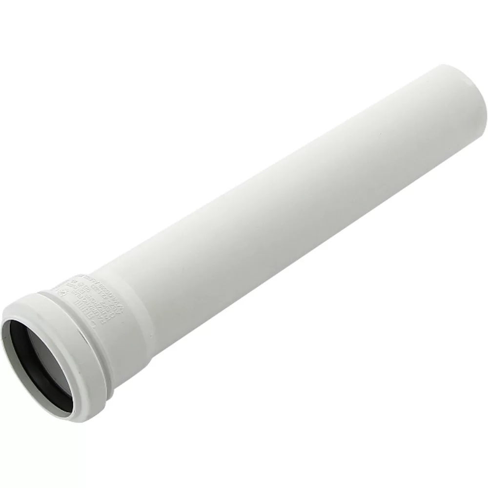 Труба канализационная 50x500 мм НТЕМw однораструбная, белая