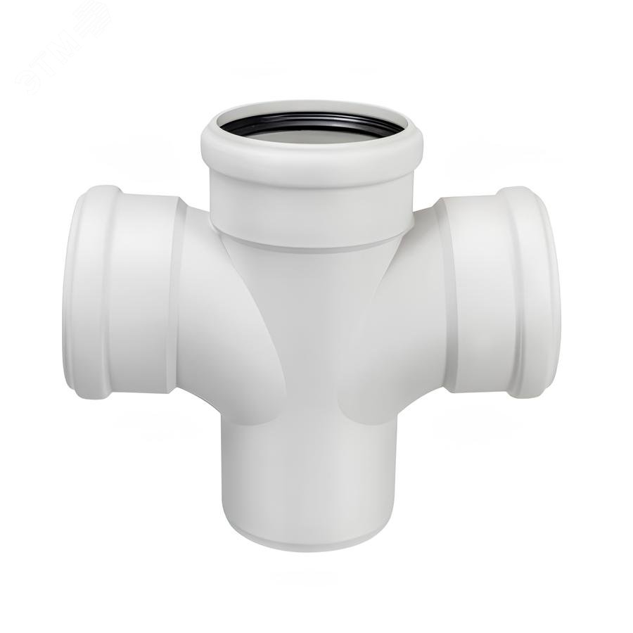 Изображение товара Крестовина канализационная 75х75х75 87 градусов Ostendorf Skolan Safe