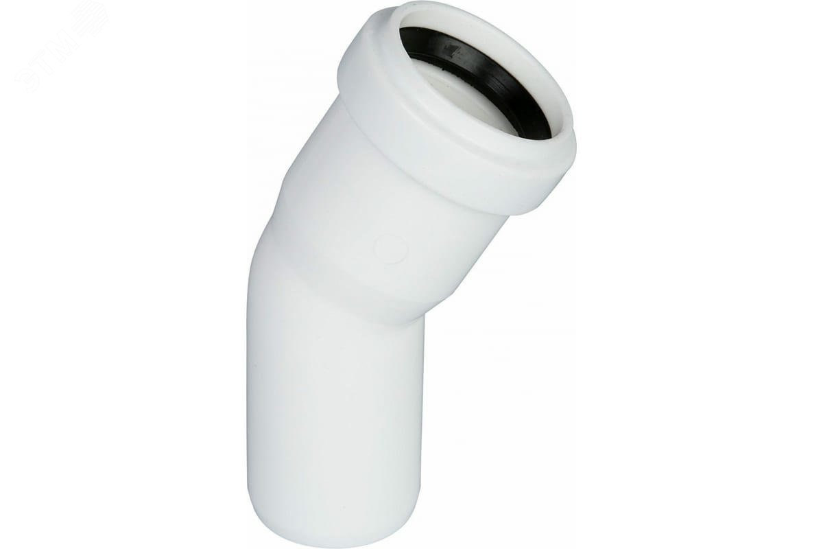 Изображение товара Отвод канализационный 40х15 град белый для внутренней канализации OSTENDORF