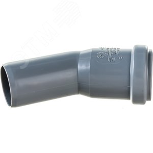 Отвод 32 30 град, для внутренней канализации, серый - фото 4