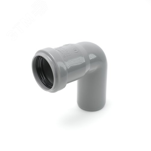 Отвод 32 87 град, для внутренней канализации, серый - фото 1