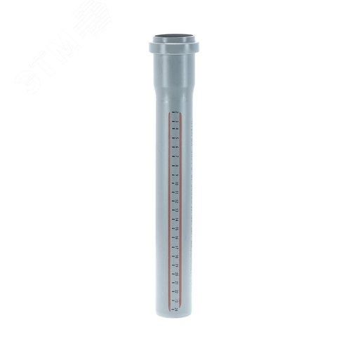 Труба канализационная 40x250 мм НТЕМ однораструбная, серая - фото 2