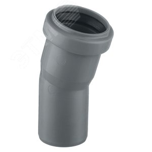 Изображение товара Отвод 40 15 град, для внутренней канализации, серый (шт)