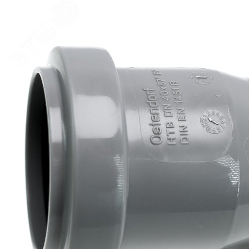 Отвод 40 87 град, для внутренней канализации, серый - фото 4