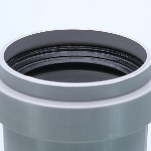Труба канализационная 50x150 мм НТЕМ однораструбная, серая - фото 3