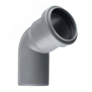Отвод 50 67 град, для внутренней канализации, серый - фото 2