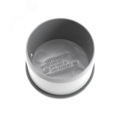 Заглушка 50 мм для внутренней канализации, серая - фото 3