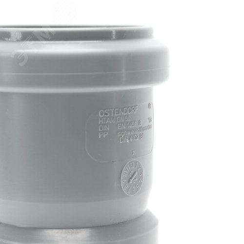 Муфта 50 мм насадная, с уплотнительной манжетой, канализационная - фото 4