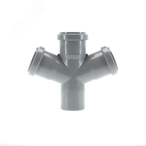 Крестовина 50 67 град одноплоскостная, двухраструбная, канализационная - фото 2