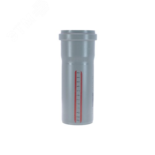 Труба канализационная 75x150 мм НТЕМ однораструбная, серая - фото 2