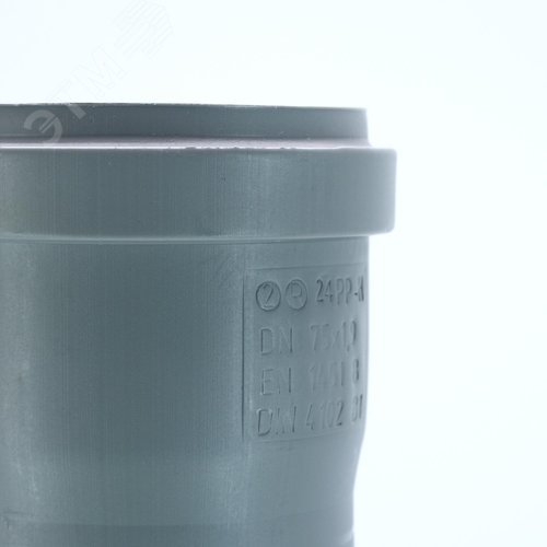 Труба канализационная 75x2000 мм НТЕМ однораструбная, серая - фото 4