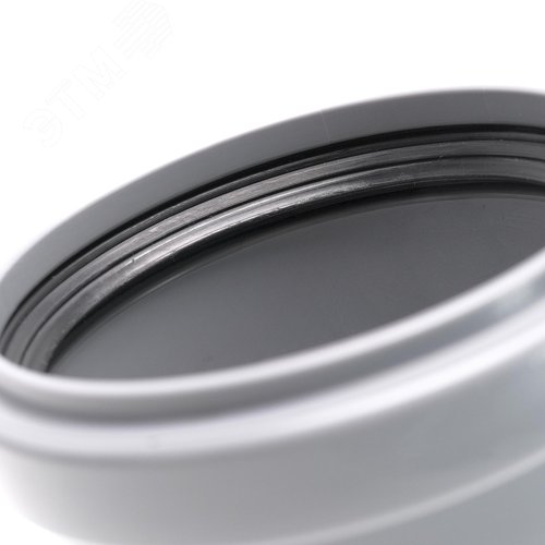 Отвод 75 15 град, для внутренней канализации, серый - фото 3