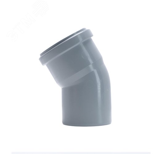 Отвод 75 30 град, для внутренней канализации, серый - фото 2