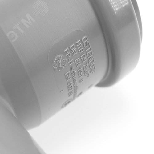 Отвод 75 87 град, для внутренней канализации, серый - фото 4